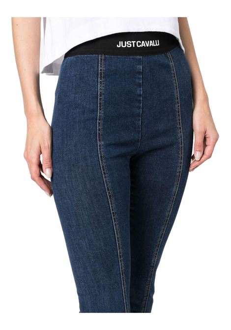 Leggings denim con stampa JUST CAVALLI | Pantaloni | S02KA0316 N32071470